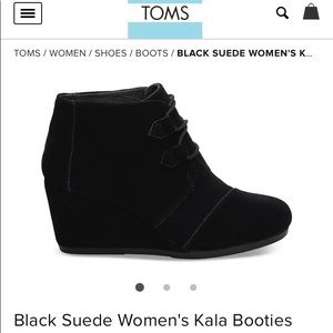 Toms black booties